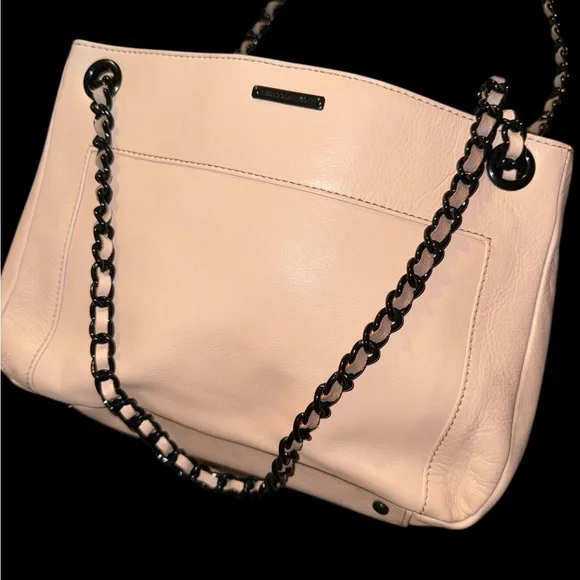 Rebecca Minkoff Tan Shoulder Bag with Chain Straps - Picture 4 of 10